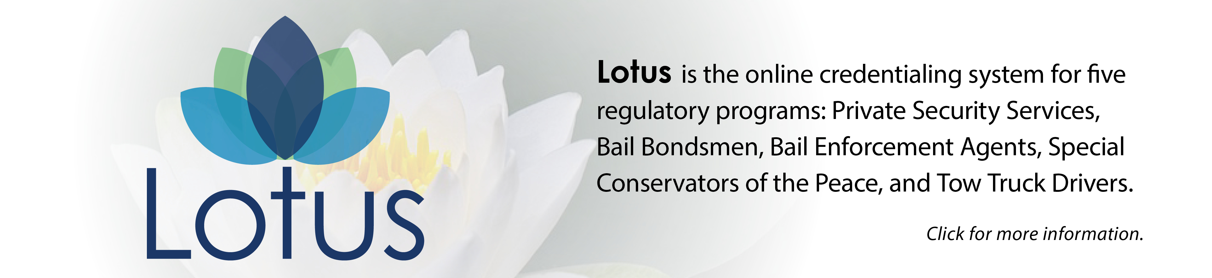 Lotus - نظام الاعتماد عبر الإنترنت لخمسة برامج تنظيمية تنظيمية