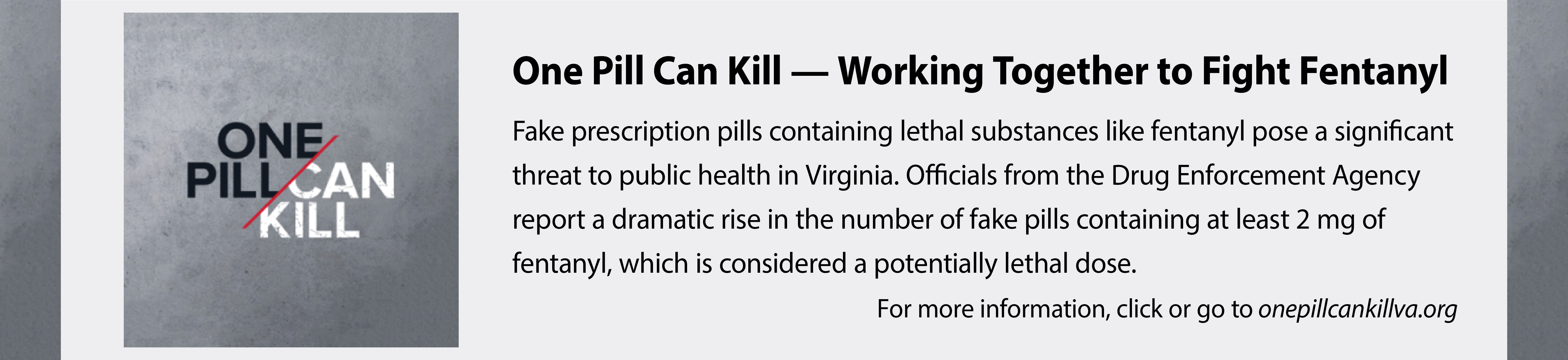 حبة دواء واحدة قد تقتل - العمل سويةً لمكافحة الفنتانيل